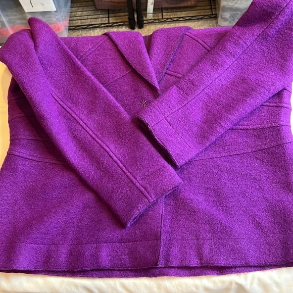 𝅺Pinehurst Wool Blend Purple Snap Button Blazer SZ L - Picture 12 of 13